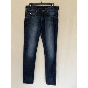 Roark Revival Hwy 133 Slim Straight Dark Blue Wash Size 31, Clean Urban
